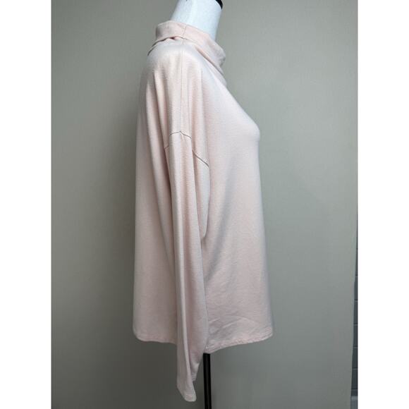 EILEEN FISHER Women’s Sz M Turtleneck Tencel Lyocell Light Pink Very Soft Top - Picture 4 of 13